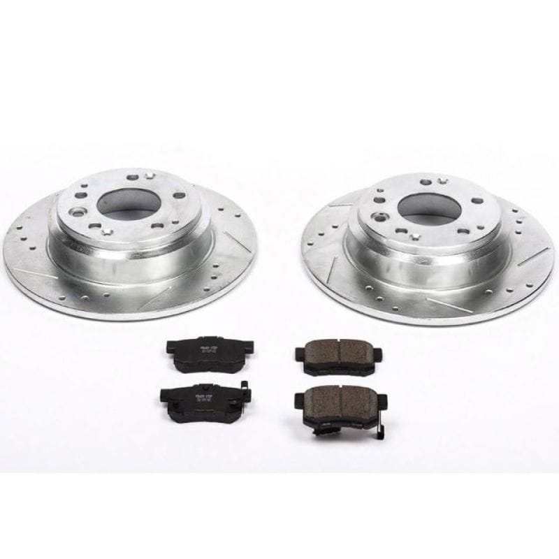 PowerStop — Z23 Daily Driver Carbon-Fiber Ceramic Brake Pad and Drilled & Slotted Rotor Kit
