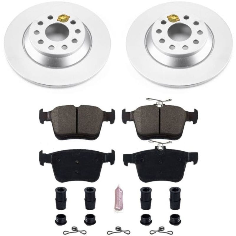 PowerStop — Genuine Geomet Coated Rotor and Carbon-Fiber Ceramic Brake Pad Kit