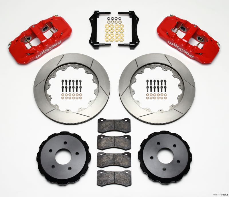 Wilwood — KIT,REAR,C5 97-04/C6 05-13 VETTE,AERO4 14.00 ROTOR,RED