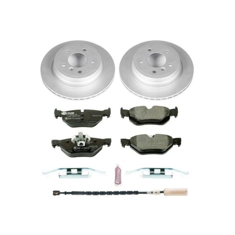 PowerStop — Genuine Geomet Coated Rotors, ECE-R90 Brake Pads + Hardware Kit