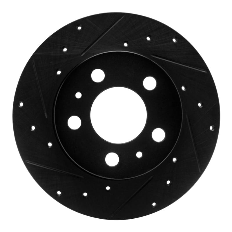 R1 Concepts — R1 Concepts Brake Rotor Drilled and Slotted Black