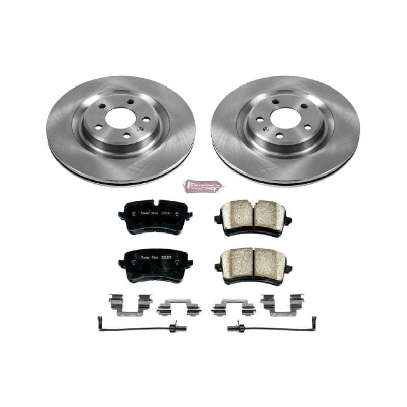 PowerStop — OE Stock Replacement Low-Dust Ceramic Brake Pad and Rotor Kit