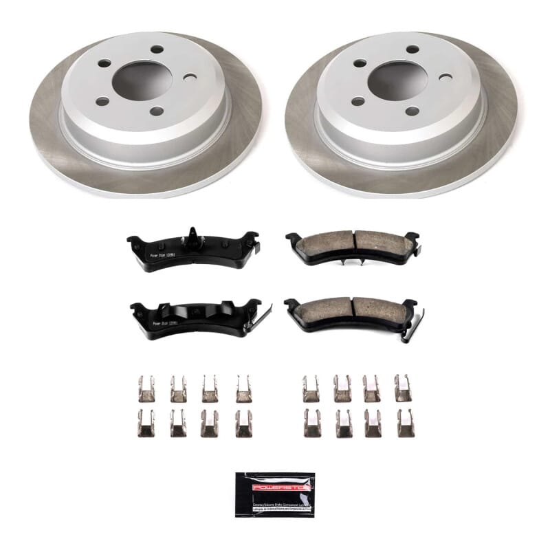 PowerStop — Semi-Coated Rotor and Low-Dust Ceramic Brake Pad Kit