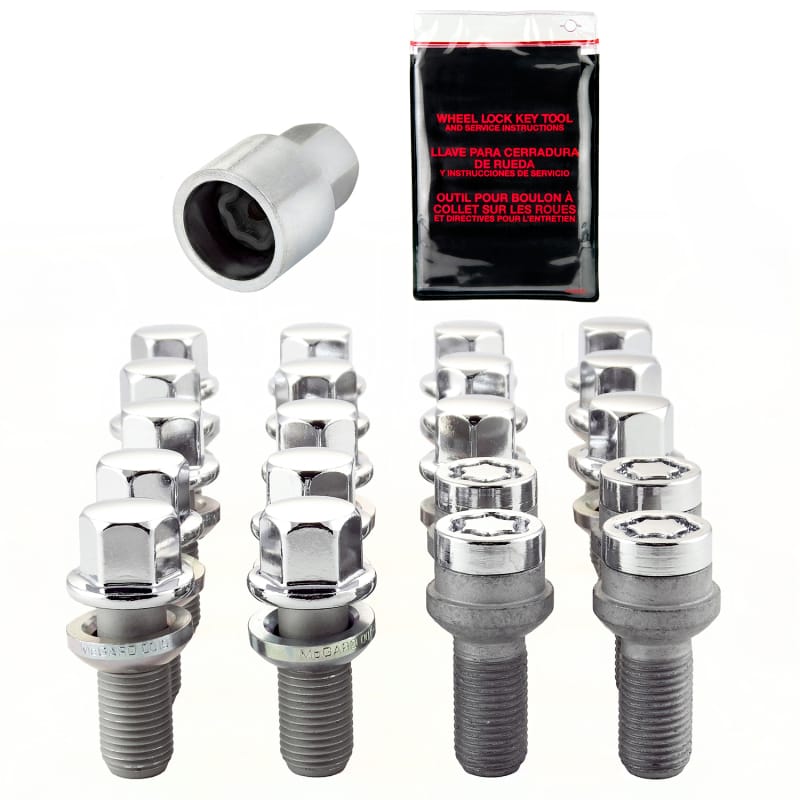 McGard — McGard 5 Lug Hex Install Kit w/Locks (Radius Seat Bolt) M14X1.5 / 17mm Hex / 26.3mm Shank L - Chrome