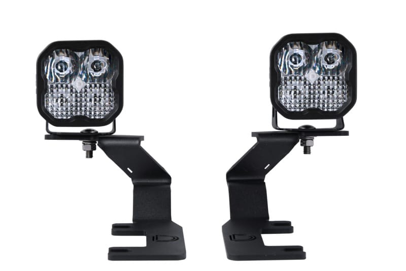 Diode Dynamics — Pod light featuring advanced TIR optics for high efficiency and focus.
Allows you to mount two Stage Series 3" LED Pods above the hood.