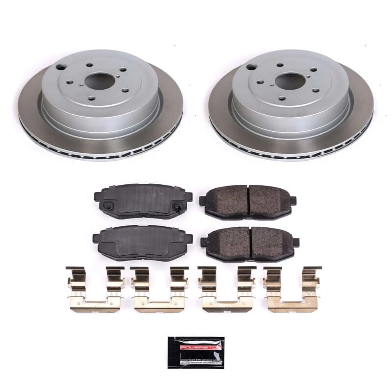 PowerStop — Semi-Coated Rotor and Low-Dust Ceramic Brake Pad Kit