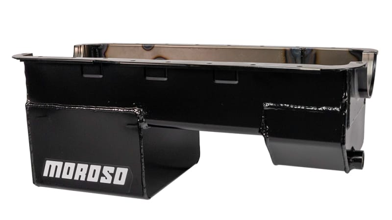 Moroso — Moroso Ford 351W (w/Rear Sump & Billet End Seals) Extra Deep Wet Sump 7qt 9in Steel Oil Pan