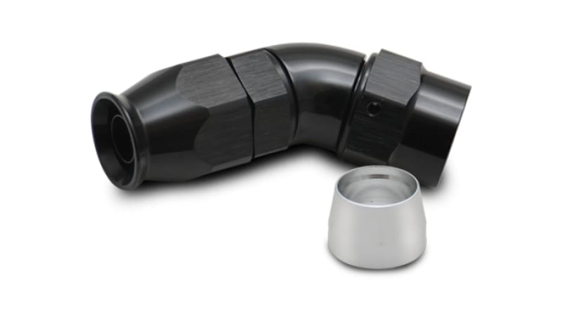 Vibrant — 45 Degree High Flow Hose End Fitting for PTFE Lined Hose, -6AN
45 Degree High Flow Hose End Fitting