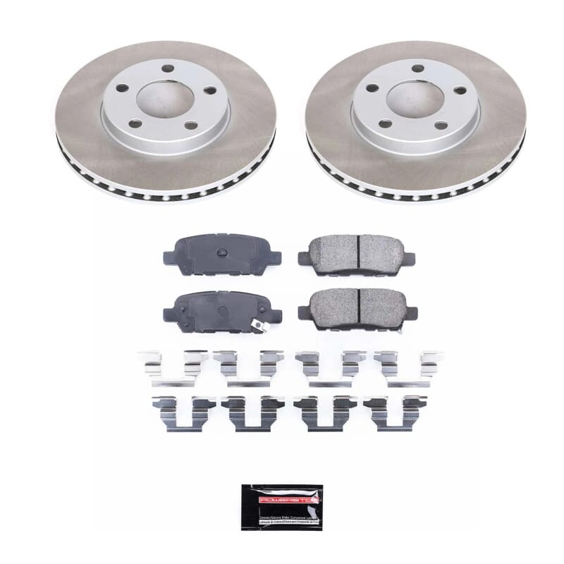 PowerStop — Semi-Coated Rotor and Low-Dust Ceramic Brake Pad Kit