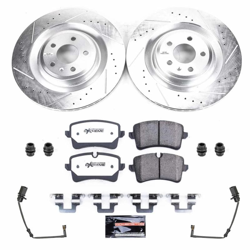 PowerStop — Z26 Street Performance Ceramic Brake Pad and Drilled & Slotted Rotor Kit