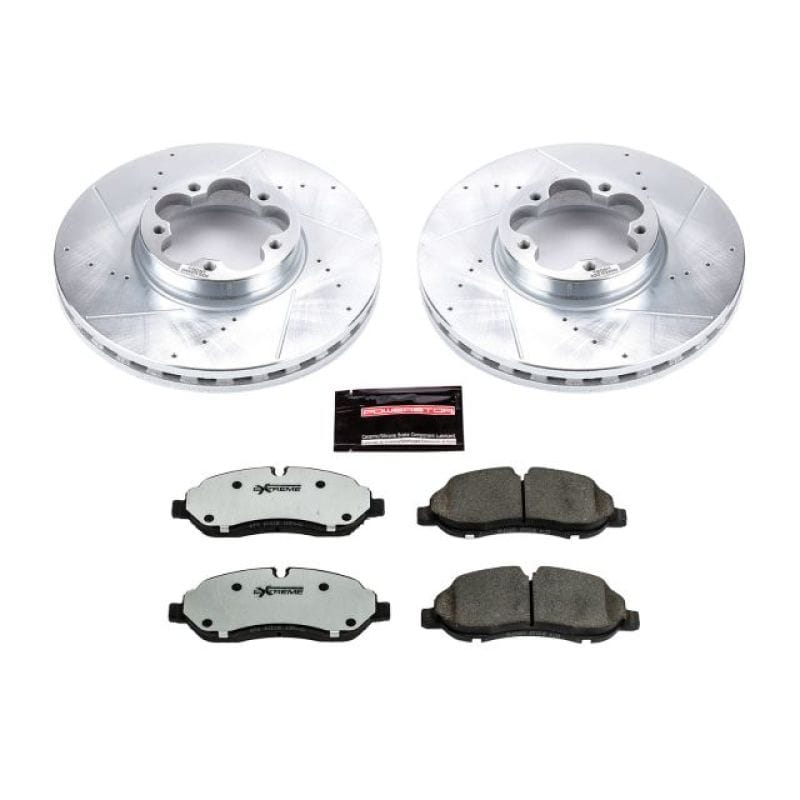 PowerStop — Z36 Truck and SUV Carbon-Fiber Ceramic Brake Pad and Drilled & Slotted Rotor Kit