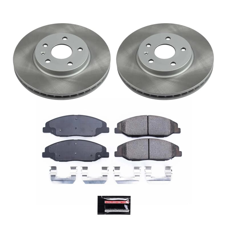 PowerStop — Semi-Coated Rotor and Low-Dust Ceramic Brake Pad Kit