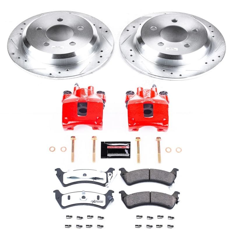 PowerStop — Z36 Truck and SUV Ceramic Brake Pad, Drilled & Slotted Rotor, and Caliper Kit