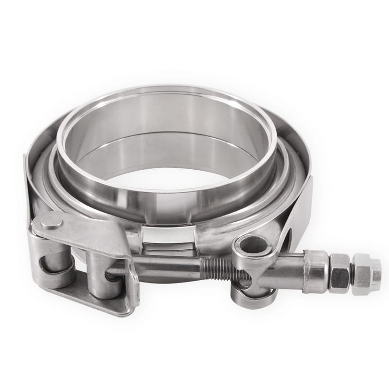 Mishimoto — V-Band Clamp, Stainless-Steel, w/Flanges, 3.5in (88.9mm)