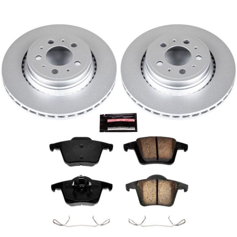 PowerStop — Genuine Geomet Coated Rotor and Carbon-Fiber Ceramic Brake Pad Kit