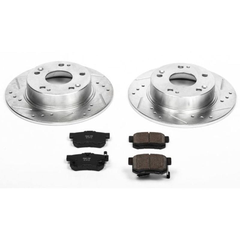 PowerStop — Z23 Daily Driver Carbon-Fiber Ceramic Brake Pad and Drilled & Slotted Rotor Kit
