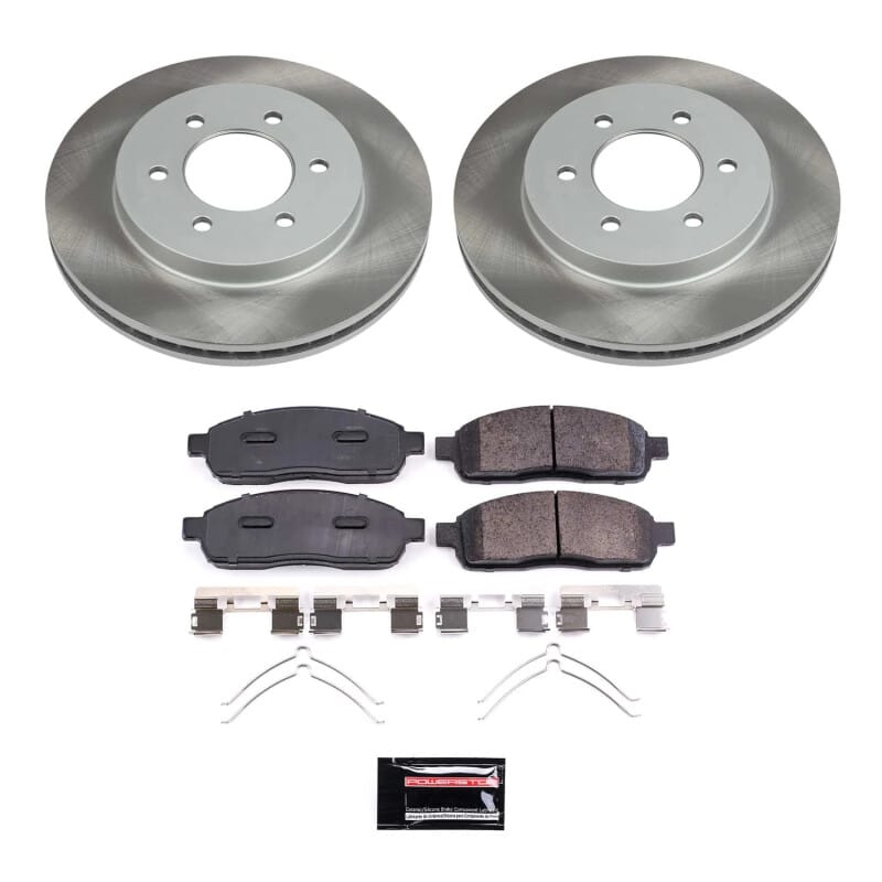 PowerStop — Semi-Coated Rotor and Low-Dust Ceramic Brake Pad Kit