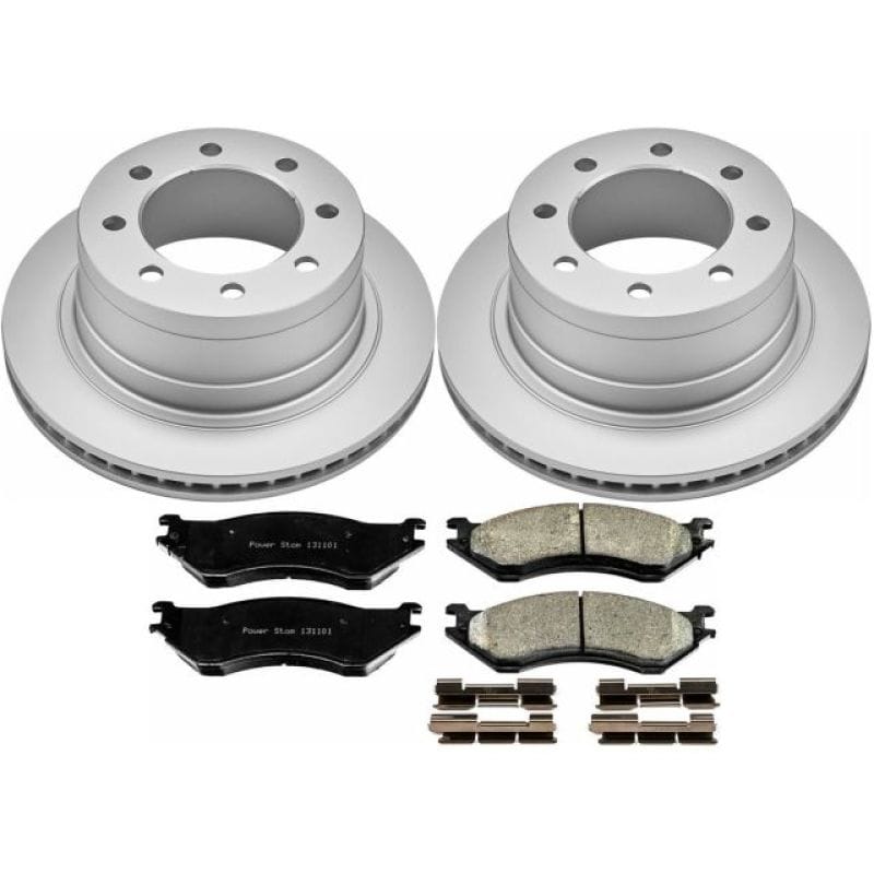 PowerStop — Genuine Geomet Coated Rotor and Low-Dust Ceramic Brake Pad Kit