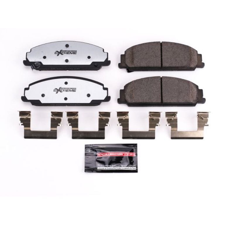 PowerStop — PowerStop - Z26 Performance Carbon-Fiber Ceramic Brake Pads with Hardware Kit