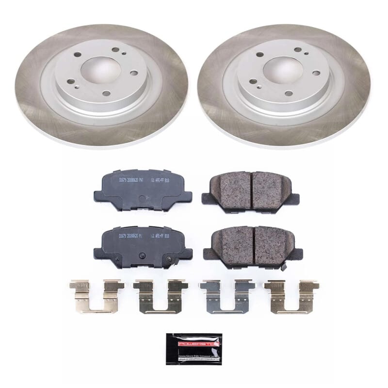 PowerStop — Semi-Coated Rotor and Low-Dust Ceramic Brake Pad Kit