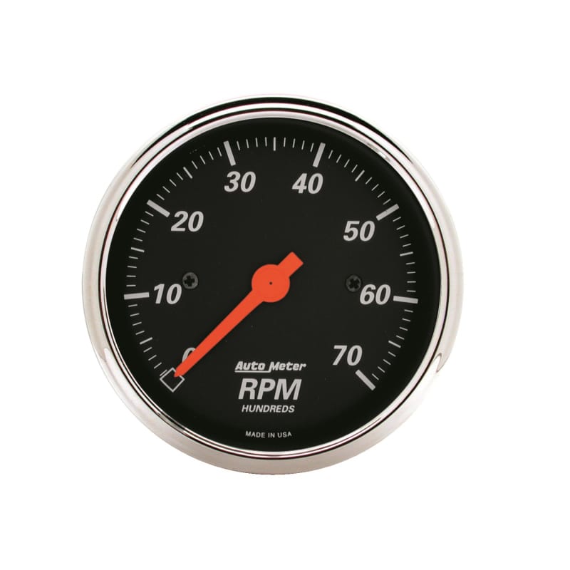 AutoMeter — GAUGE, TACHOMETER, 3 1/8" , 7K RPM, IN-DASH, DESIGNER BLACK