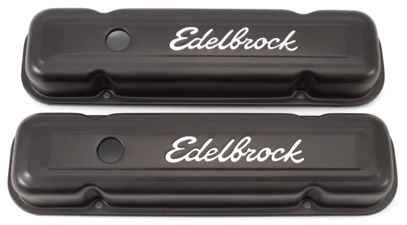 Edelbrock — Signature Series Valve Covers, Black, Low Profile, Pontiac 301-455 V8, '62-'79
Signature Series Valve Cover