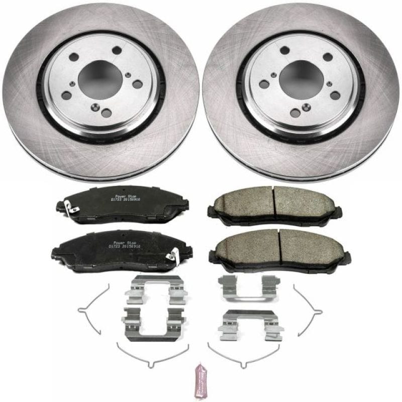PowerStop — OE Stock Replacement Low-Dust Ceramic Brake Pad and Rotor Kit