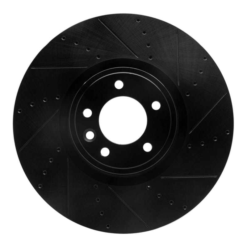 R1 Concepts — R1 Concepts Brake Rotor Drilled and Slotted Black
