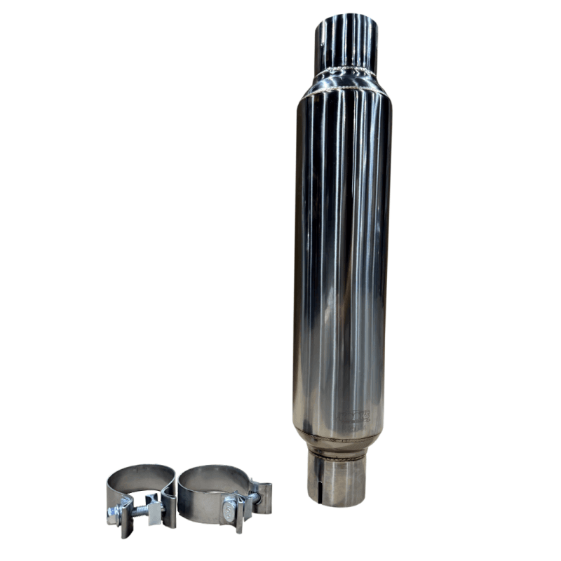 Kooks Headers — 2-1/2in. Round Clamp In Muffler 14in. Long. Polished Stainless Steel.
2-1/2" Round Clamp In Muffler 14" Long. Polished Stainless Steel.