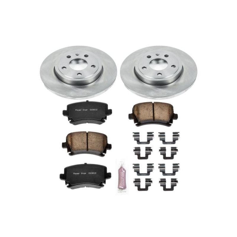 PowerStop — OE Stock Replacement Low-Dust Ceramic Brake Pad and Rotor Kit