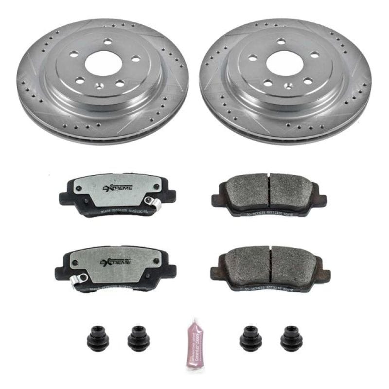 PowerStop — Z26 Street Performance Ceramic Brake Pad and Drilled & Slotted Rotor Kit