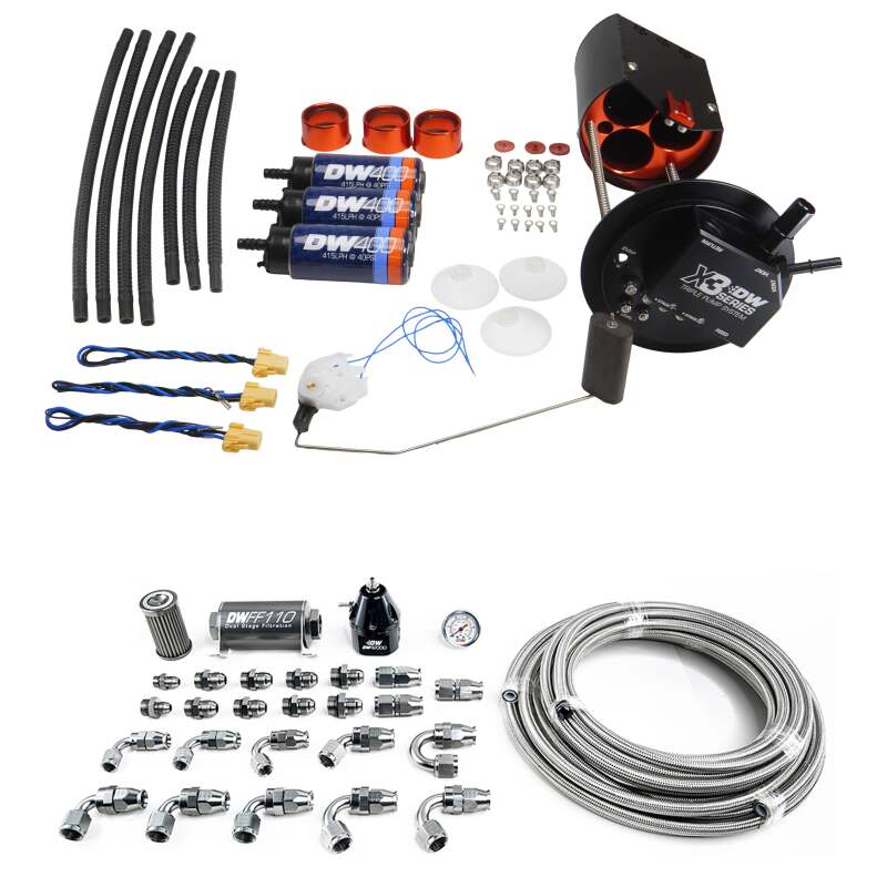 DeatschWerks — 2005-2018 GM Truck X3 Module + DW400 Pumps + Plumbing Kit