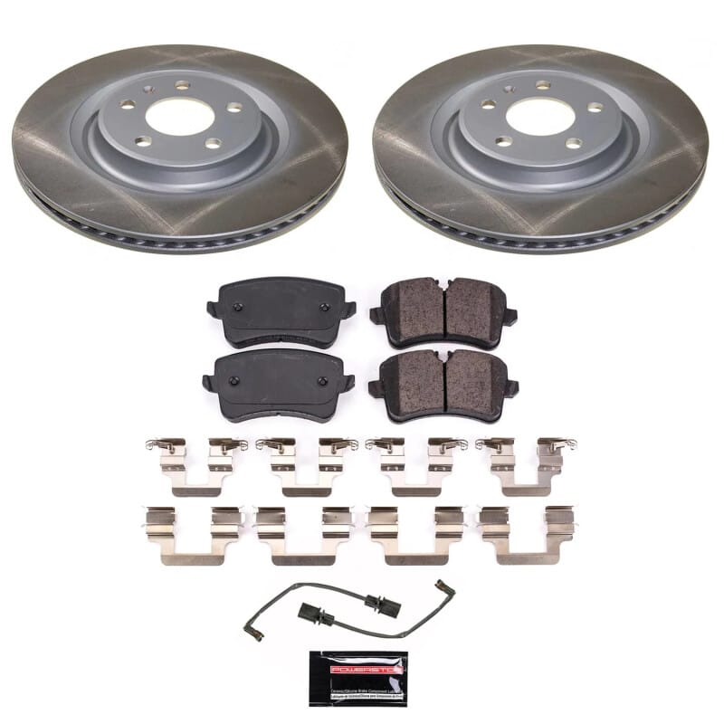 PowerStop — Semi-Coated Rotor and Low-Dust Ceramic Brake Pad Kit