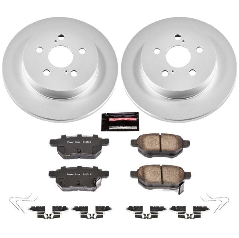 PowerStop — Genuine Geomet Coated Rotor and Low-Dust Ceramic Brake Pad Kit