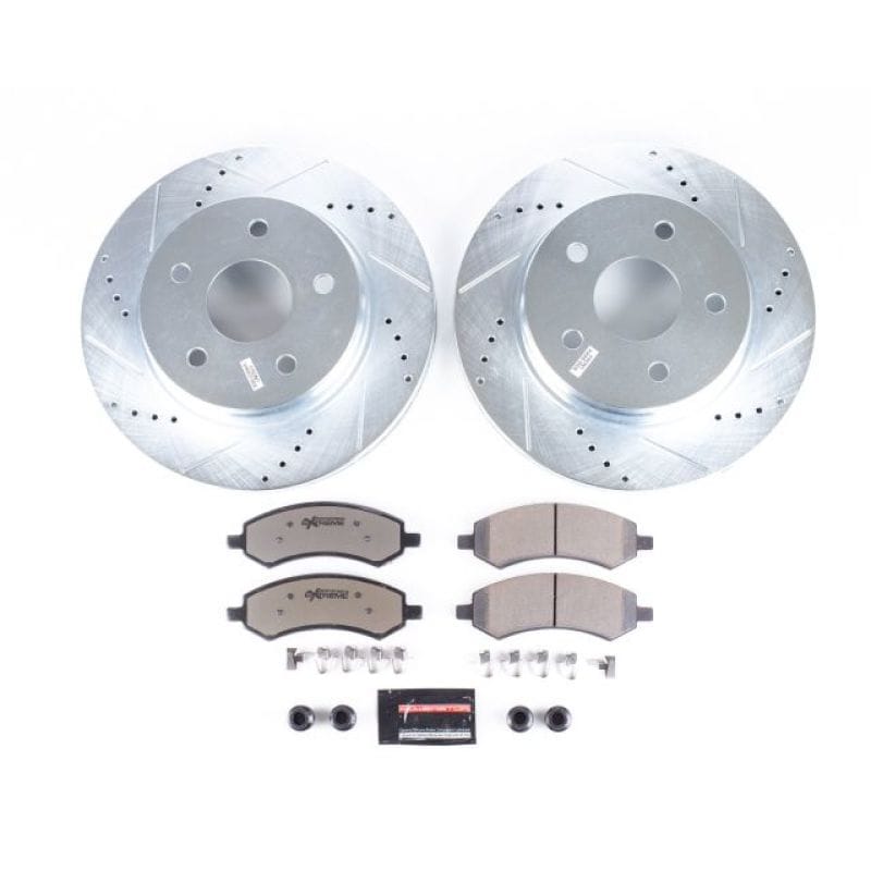 PowerStop — Z36 Truck and SUV Carbon-Fiber Ceramic Brake Pad and Drilled & Slotted Rotor Kit