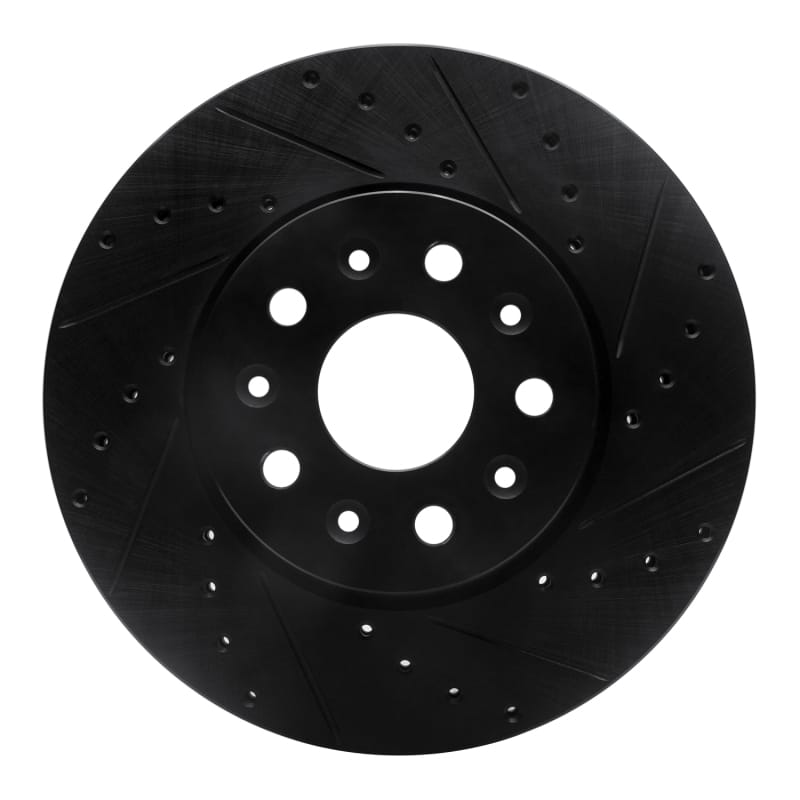 R1 Concepts — R1 Concepts Brake Rotor Drilled and Slotted Black
