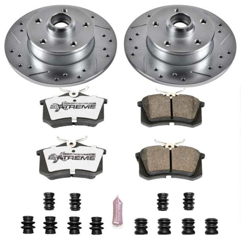 PowerStop — Z26 Street Performance Ceramic Brake Pad and Drilled & Slotted Rotor Kit