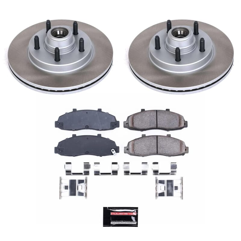 PowerStop — Semi-Coated Rotor and Low-Dust Ceramic Brake Pad Kit