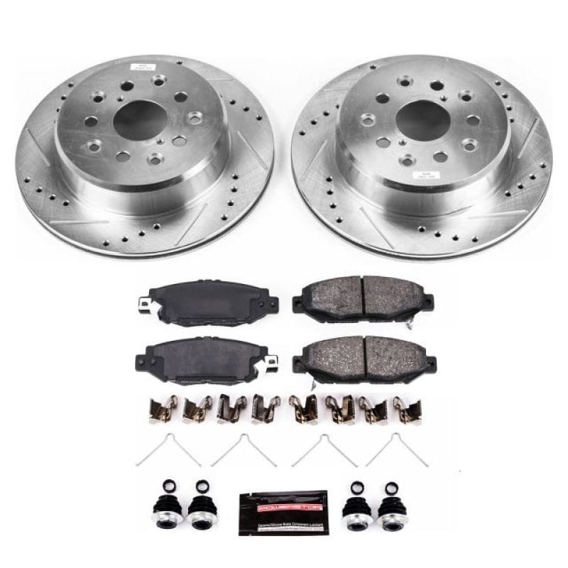 PowerStop — Z23 Daily Driver Carbon-Fiber Ceramic Brake Pad and Drilled & Slotted Rotor Kit