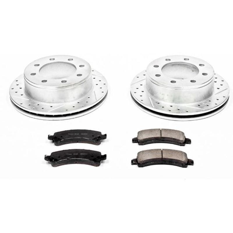 PowerStop — Z23 Daily Driver Carbon-Fiber Ceramic Brake Pad and Drilled & Slotted Rotor Kit