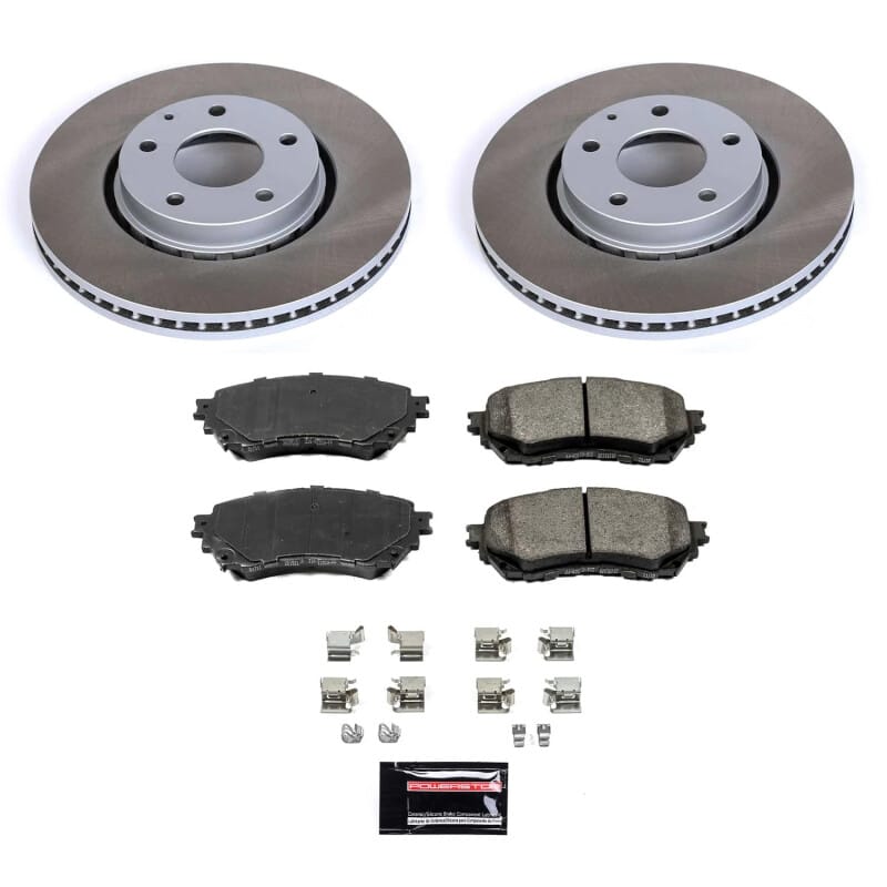 PowerStop — Semi-Coated Rotor and Low-Dust Ceramic Brake Pad Kit