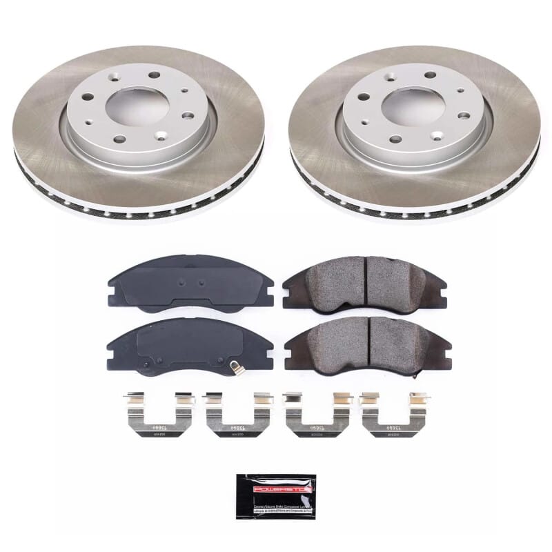 PowerStop — Semi-Coated Rotor and Low-Dust Ceramic Brake Pad Kit