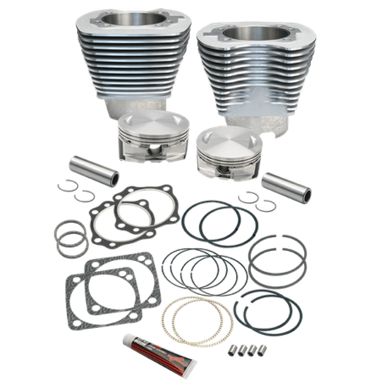 S&S Cycle — S&S Cycle 84-99 BT 4 1/8in Bore Cylinder & Pistons Kit For S&S V124 Engine - Natural