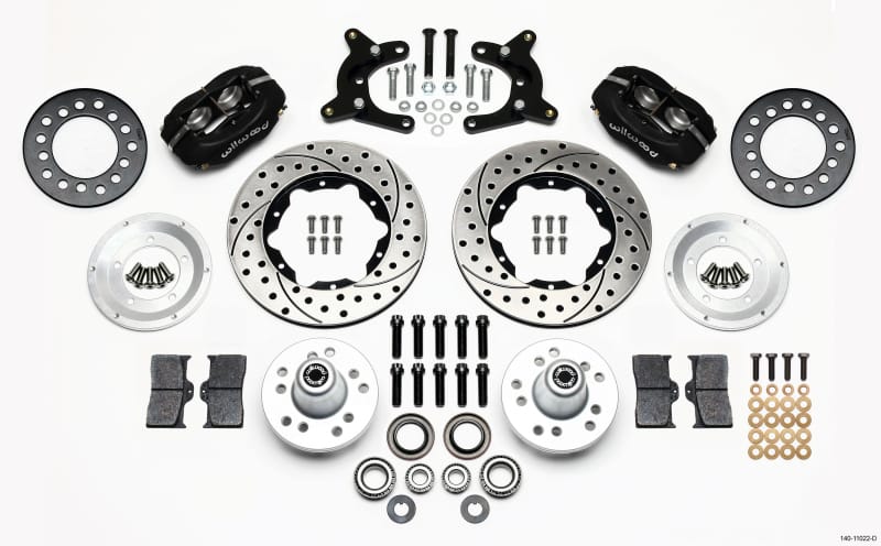Wilwood — KIT,FRONT,A BODY,62-72,9in. DRUM,FDLI 11.00,SRP,BLACK POWDER COAT