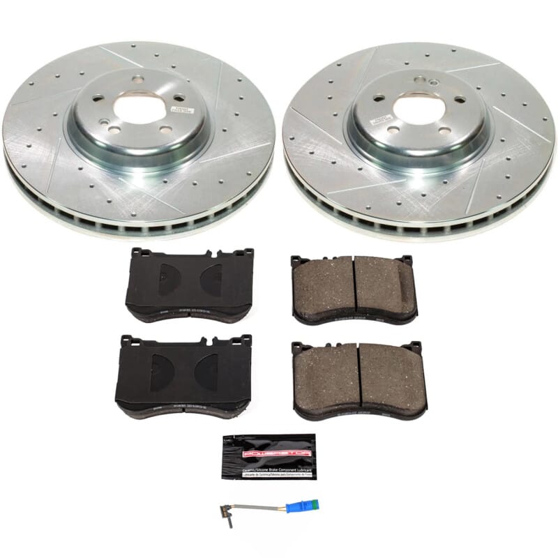 PowerStop — Z23 Daily Driver Carbon-Fiber Ceramic Brake Pad and Drilled & Slotted Rotor Kit