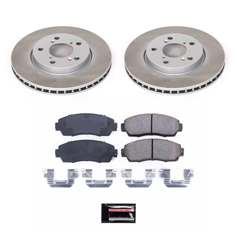 PowerStop — Semi-Coated Rotor and Low-Dust Ceramic Brake Pad Kit