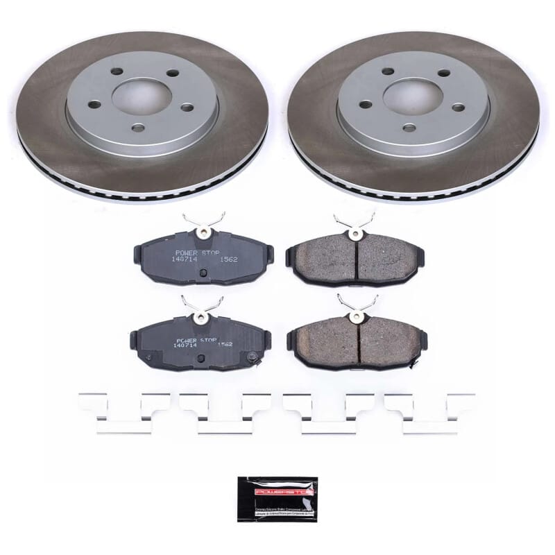 PowerStop — Semi-Coated Rotor and Low-Dust Ceramic Brake Pad Kit