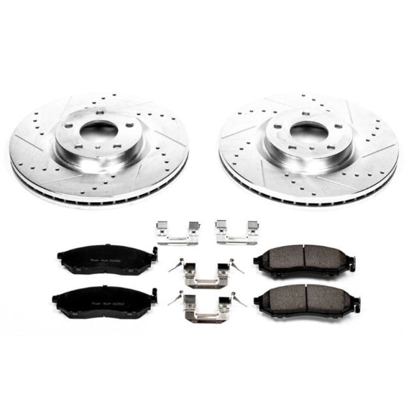 PowerStop — Z23 Daily Driver Carbon-Fiber Ceramic Brake Pad and Drilled & Slotted Rotor Kit