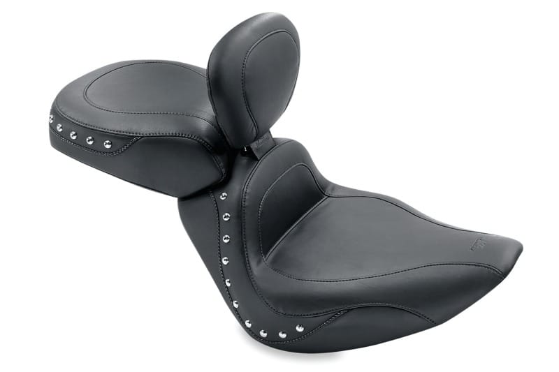 Mustang Motorcycle — Mustang 00-15 Harley Softail Standard Rear Tire Sport Touring Solo Seat w/DBR Studs - Black