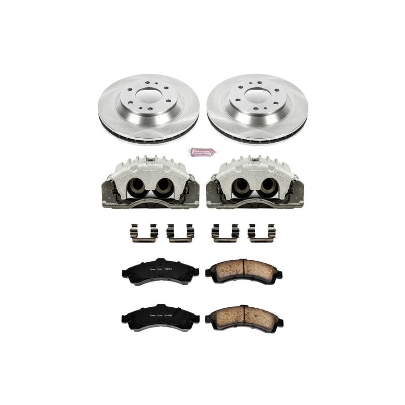 PowerStop — OE Stock Replacement Low-Dust Ceramic Brake Pad, Rotor and Caliper Kit